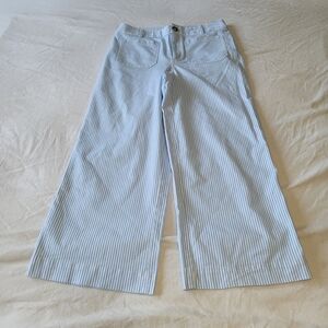 Ann Taylor LOFT Pants Size 4 NWT Palmer Wide Leg Striped Nautical Retro Relaxed